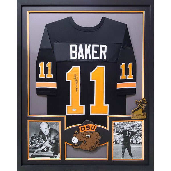 Terry Baker Autographed Signed Framed Oregon State Heisman Jersey PSA/DNA