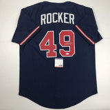 Autographed/Signed John Rocker Atlanta Blue Baseball Jersey PSA/DNA COA