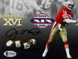 Joe Montana Signed SF 49ers 8x10 SB Multi Image Photo- Beckett W Auth *Black