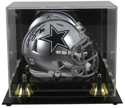 Cowboys Luke Schoonmaker Authentic Signed Speed Mini Helmet w/ Case BAS Witness