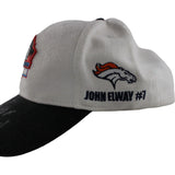 John Elway Autographed Hall of Fame White Hat HOF Beckett 44298