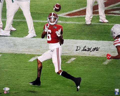 DEVONTA SMITH AUTOGRAPHED 16X20 PHOTO ALABAMA 2021 NATIONAL CHAMP BECKETT 189562