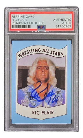 Ric Flair Signed RP 1982 All Stars Card #27 16x Insc PSA/DNA Auto