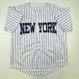 Autographed/Signed Chris Chambliss New York Pinstripe Baseball Jersey JSA COA