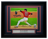 Shane Bieber Signed Framed 8x10 Cleveland Indians Pitch Photo BAS ITP