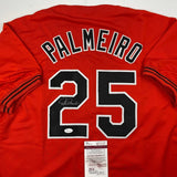 Autographed/Signed Rafael Palmeiro Baltimore Orange Baseball Jersey JSA COA