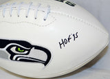 Steve Largent Autographed Seattle Seahawks Logo Football with HOF and JSA W Auth