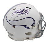 Adrian Peterson Signed Minnesota Vikings Speed Authentic Alt White NFL Helmet