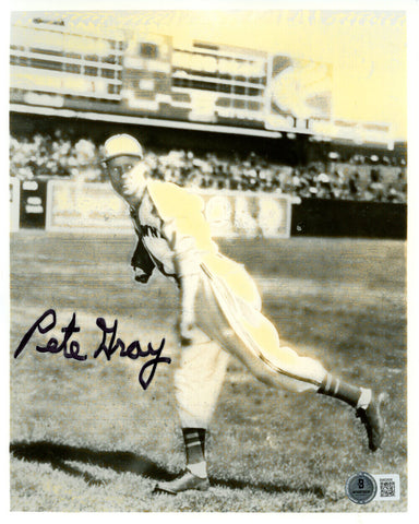 Pete Gray Autographed/Signed St Louis Browns 8x10 Photo Beckett 45230