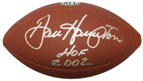 DAN HAMPTON Signed Wilson Full-Size NFL Football w/HOF 2002 - SCHWARTZ