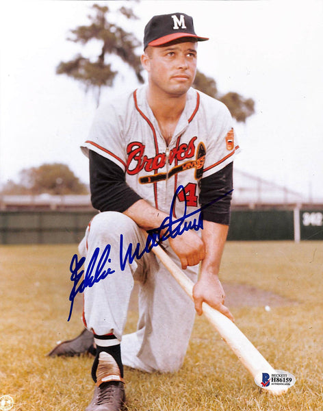 Braves Eddie Mathews Authentic Signed 8x10 Photo Autographed BAS 2