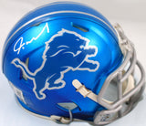 Jameson Williams Autographed Detroit Lions Flash Speed Mini Helmet-BeckettW Holo