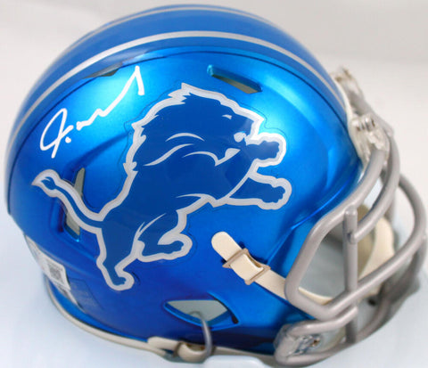 Jameson Williams Autographed Detroit Lions Flash Speed Mini Helmet-BeckettW Holo