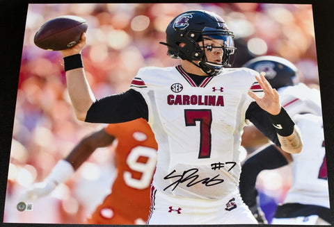 SPENCER RATTLER AUTOGRAPHED SOUTH CAROLINA GAMECOCKS 16x20 PHOTO BECKETT