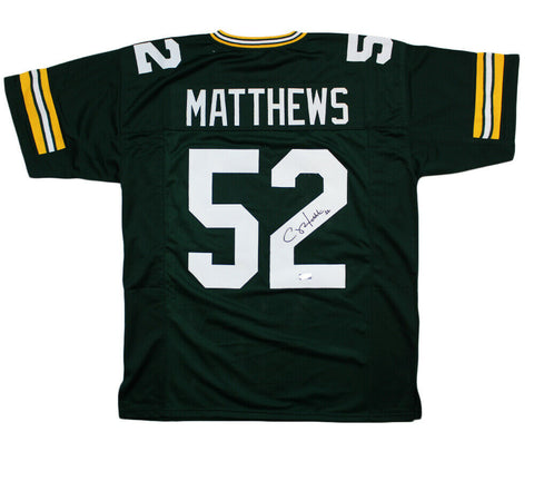 Clay Matthews Signed Green Bay Custom Green Jersey