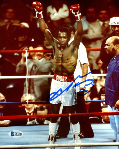 SUGAR RAY LEONARD AUTHENTIC AUTOGRAPHED SIGNED 8X10 PHOTO BECKETT 178121