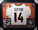 COURTLAND SUTTON (Broncos white SKYLINE) Signed Autographed Framed Jersey JSA