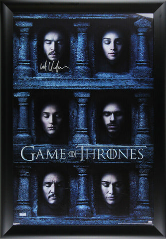 Kit Harington Signed Game of Thrones Framed Hall of Faces Poster