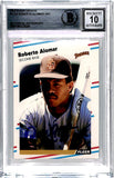 Roberto Alomar Signed 1988 Fleer #U-122 Trading Card Grade 10 BAS 44498