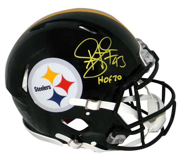 TROY POLAMALU SIGNED PITTSBURGH STEELERS F/S SPEED AUTHENTIC HELMET W/ HOF 20