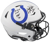 Colts Peyton Manning "2x Insc" Signed Lunar Speed Flex Full Size Helmet Fanatics