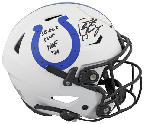 Colts Peyton Manning "2x Insc" Signed Lunar Speed Flex Full Size Helmet Fanatics