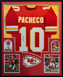 FRAMED KANSAS CITY CHIEFS ISIAH PACHECO AUTOGRAPHED SIGNED JERSEY JSA COA