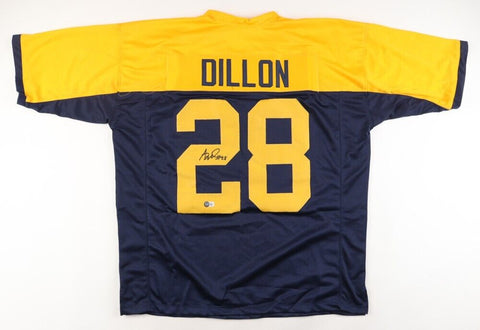 A.J. Dillon Signed Green Bay Packers Throwback Jersey (Beckett)