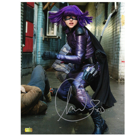 Chloe Grace Moretz Autographed Kick-Ass 2 Hit-Girl Alley Fight 11x14 Photo