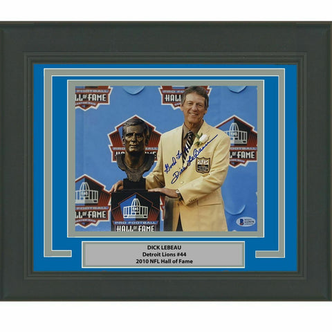 Framed Autographed/Signed DICK LEBEAU Pittsburgh Steelers 8x10 Photo BAS COA