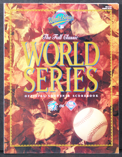 1993 World Series Blue Jays vs. Phillies Official Souvenir Scorebook M –  Super Sports Center