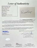 President Ronald Reagan Signature Cut JSA LOA