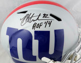 Michael Strahan Signed NY Giants F/S AMP Speed Helmet w/ HOF - Beckett Auth