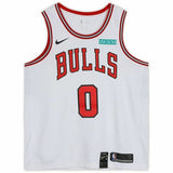 COBY WHITE Autographed Chicago Bulls White Nike Swingman Jersey FANATICS