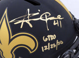 Alvin Kamara Autographed Saints Eclipse Full Size Helmet (Light) Beckett WJ58535