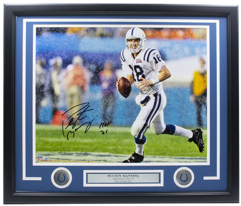 Peyton Manning Indianapolis Colts Signed Framed 16x20 Photo HOF 21 Fanatics