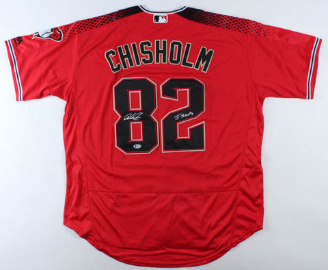 Jazz Chisholm Signed Diamondbacks Custom Style Jersey Insc J-Nasty Beckett COA