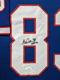 FRAMED BUFFALO BILLS ANDRE REED AUTOGRAPHED SIGNED INSCRIBED STAT JERSEY JSA COA