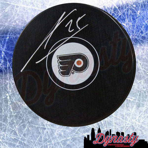 James van Riemsdyk Autographed Signed Philadelphia Flyers Hockey Puck JSA PSA