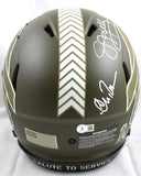 A. Reed J. Kelly T. Thomas Signed Bills F/S Salute Speed Auth Helmet- Beckett W