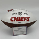 Autographed/Signed CLYDE EDWARDS-HELAIRE KC Chiefs Logo Football Fanatics COA