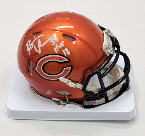 Brian Urlacher Autographed Chicago Bears Flash Mini Helmet W/ HOF 18 Beckett