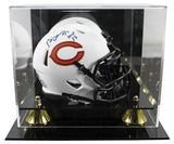 Bears Brian Urlacher "HOF 18" Signed Lunar Speed Mini Helmet W/ Case BAS Witness