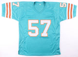 Dwight Stephenson Signed Miami Dolphins Jersey Inscribed "HOF 98"(Schwartz COA)