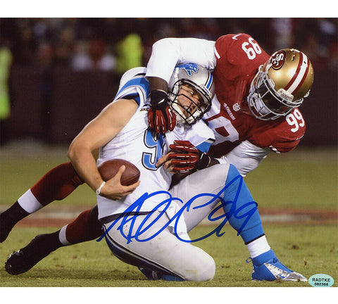 Aldon Smith Signed San Francisco 49ers Unframed 8x10 NFL Photo - Sacking Staffor