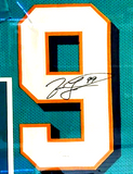 Jason Taylor Signed Miami Dolphin 35"x43" Framed Jersey (JSA) 6xPro Bowl Def End