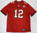 Buccaneers Tom Brady Autographed Red Nike SB Patch Jersey Beckett QR #AC41040