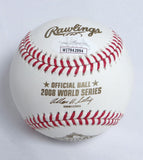 Ryan Howard Autographed Rawlings World Series OML Baseball w/08 WS Champs-JSA W