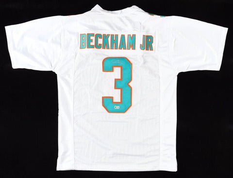 Odell Beckham Jr Signed Miami Dolphins Jersey (Beckett) 3xPro Bowl Wide Receiver