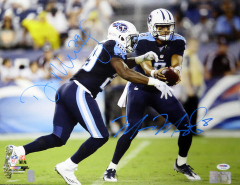 MARCUS MARIOTA & DEMARCO MURRAY AUTOGRAPHED 16X20 PHOTO TITANS PSA/DNA 113554